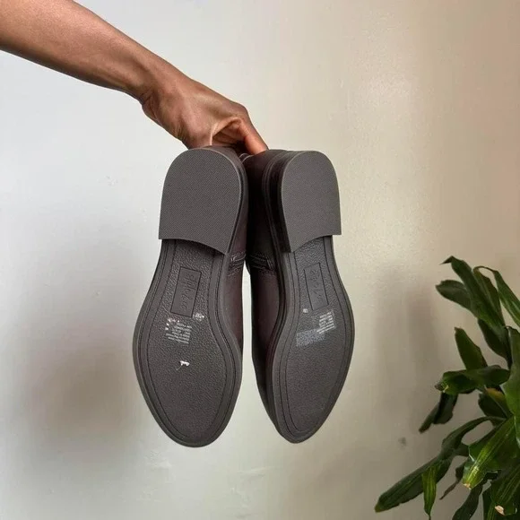 Style & Co. Brown Leather Buckle Moto Ankle Boots size 10 - Picture 6 of 7